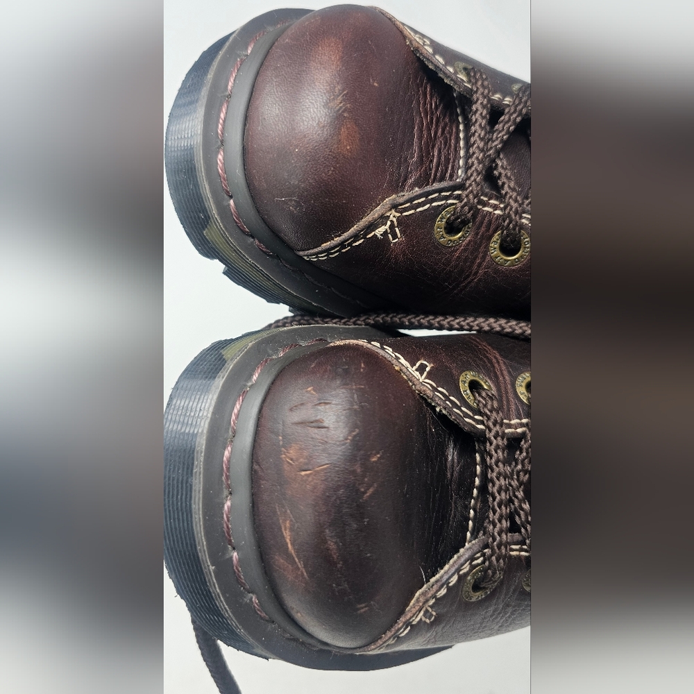 ***$OLD***Dr. Martens Oxford Brown Leather Low Top Shoes Size 7 Men 8 Women's - Picture 13 of 16